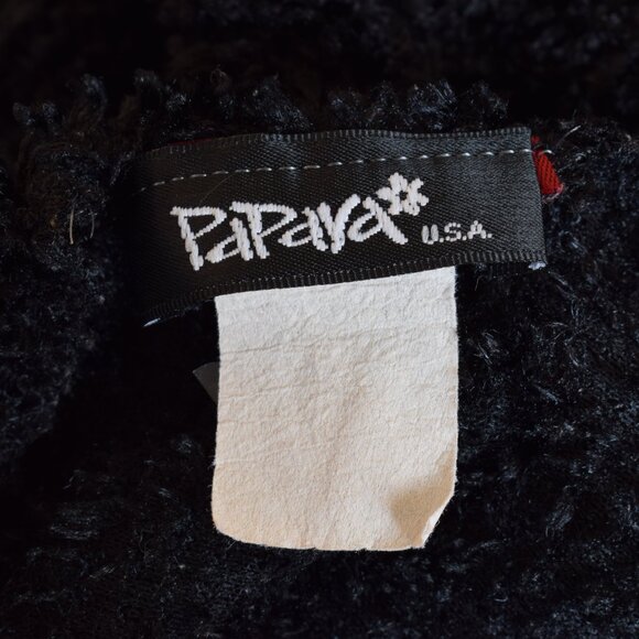 Vintage Y2K High Collared fuzzy Knit Top by Papaya USA - Picture 11 of 11